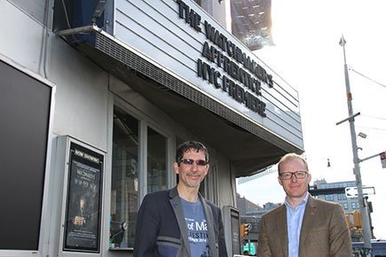 Roger with the Director of The Watchmaker’s Apprentice, David Armstrong (left)